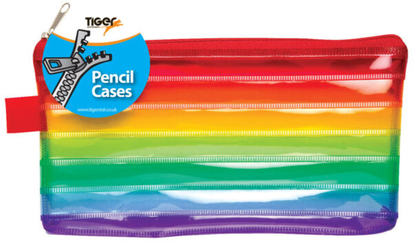 Tiger Rainbow Pencil Case - Small, 19cm x 10cm