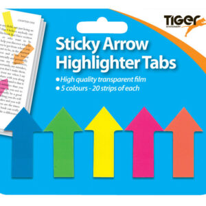 TIGER100 Neon Arrow Sticky Note Highlighter Tabs