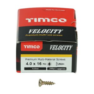 TIMCO VELOCITY PZ2 CKS ZYP SCREW 4 X 16 MM, PACK OF 200