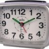 TITAN 2 Large Silver Alarm Table Clock with Beep