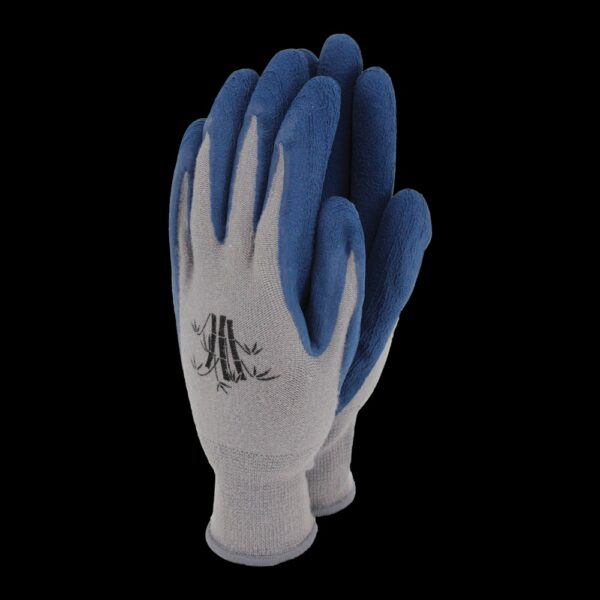 TOWN & COUNTRY WEED MASTER NAVY BLUE BAMBOO GARDEN GLOVES - SIZE LARGE (9)