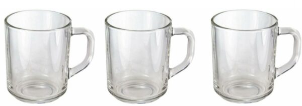 TOYO NASIC FIESTA 245ML Clear Mug Set, Pack of 3