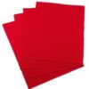 Traditional Red Ribbed Cotton Christmas Table Placemats for Party Decoration