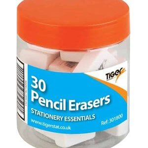 Tub of 30 Pencil Erasers