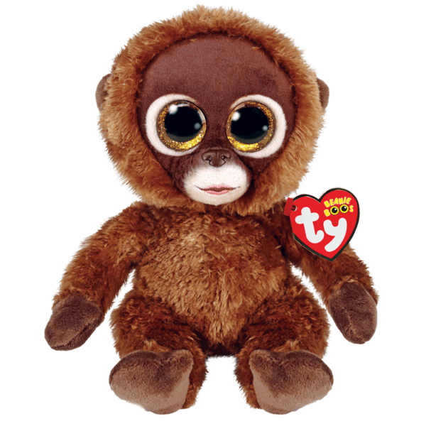 TY Beanie Boos - Chessie the Brown Monkey, 6 inches