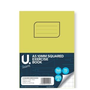 U LEARN A5 10MM GRID NOTEBOOK 70GSM, 72 PAGES