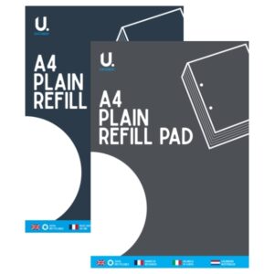 U Stationery A4 Blank Refill Notebook