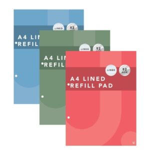 U Stationery A4 Lined Refill Pad