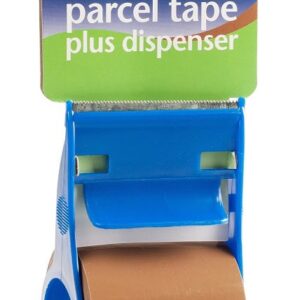 Ultratape Acrylic Buff Packaging Tape with Dispenser, 48mm x 20m