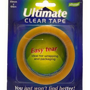 Ultratape Clear Easy-Tear Tape 19mm x 66m