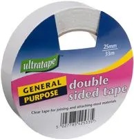 Ultratape Double-Sided Tape, 25mm x 33m