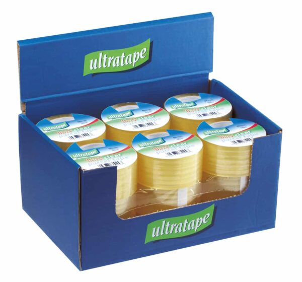 Ultratape Heavy Duty Clear Packaging Tape 48mm x 50m CDU