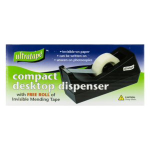 Ultratape Invisible 19mm Black Desk Tape Dispenser