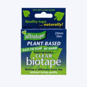 Ultratape Plant-Based Biodegradable Clear Tape, 24mm x 30m