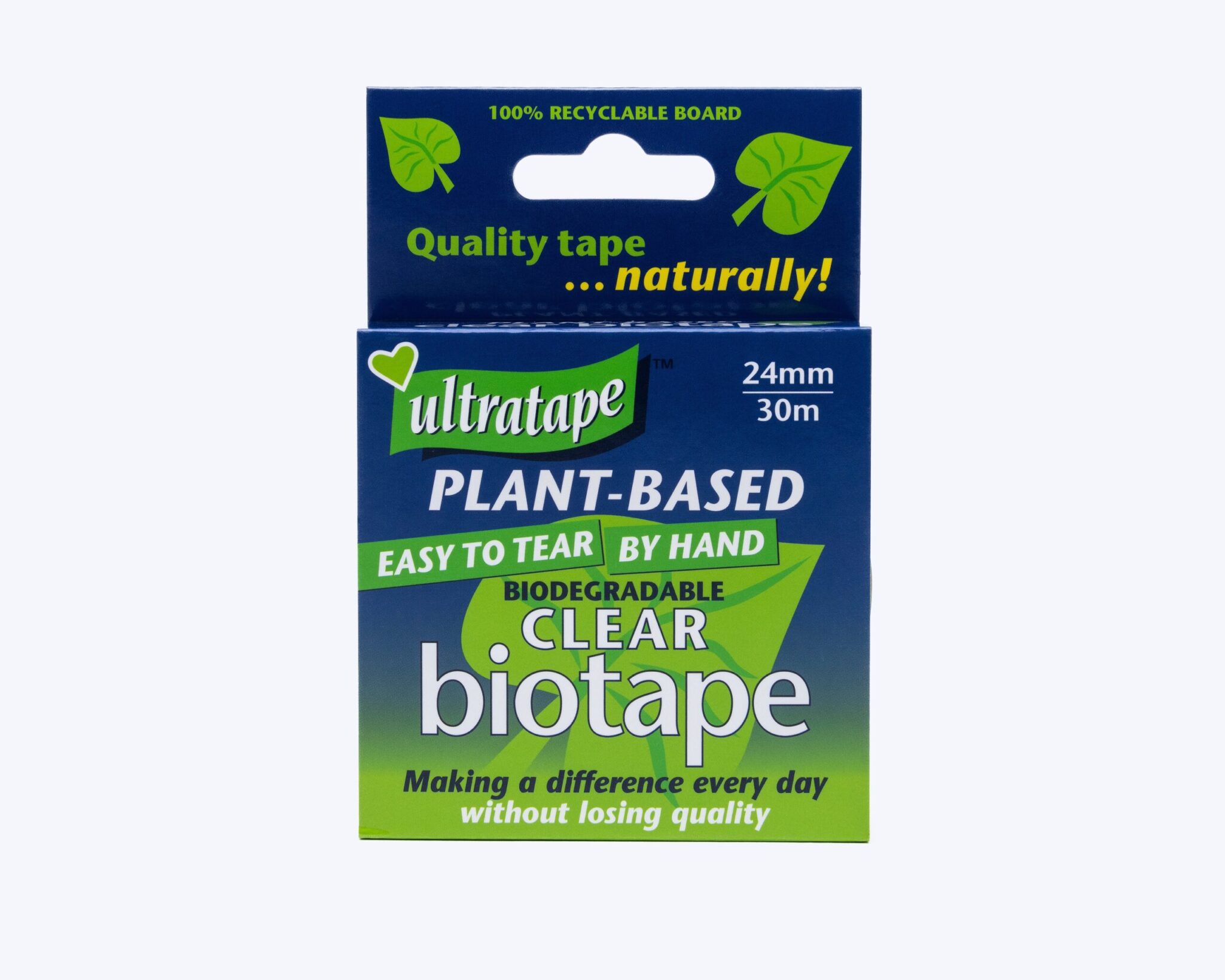 Ultratape Plant-Based Biodegradable Clear Tape, 24mm x 30m