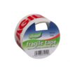 Ultratape Red & White Fragile Tape, 50mm x 33m