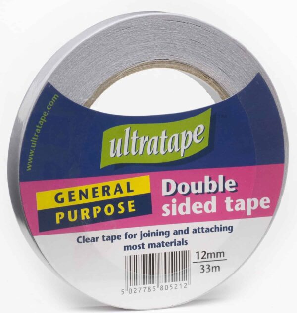 Ultratape Transparent Double-Sided Multipurpose Tape 12mm x 33m