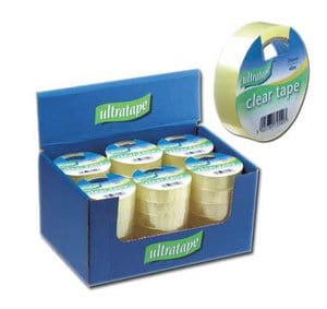 Ultratape Transparent Tape 24mm x 40m Display Unit