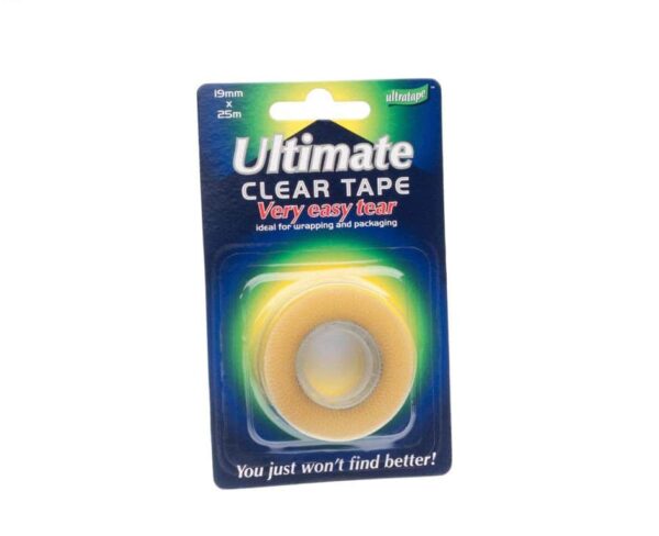 Ultratape Ultimate Easy Tear Clear Tape 19mm x 25m