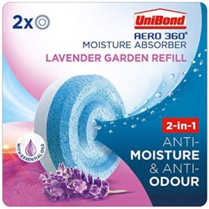 UNIBOND AERO 360 Lavender Moisture Absorber Refills, Pack of 2