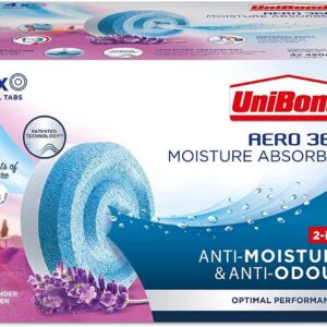 UNIBOND AERO 360 Lavender Scent Moisture Absorber Refills, Pack of 4