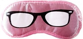 Unique Pink Eye Mask Featuring Glasses Design