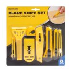 Utility Blade Knife and Scraper Set, Pack of 8