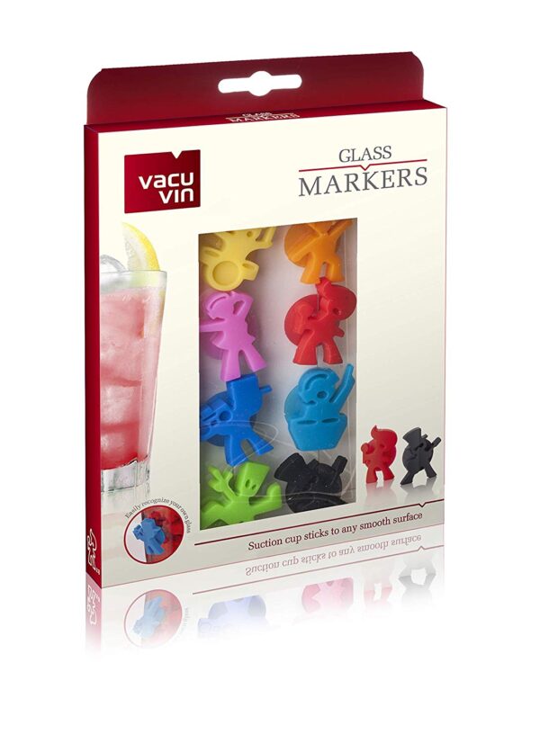 Vacu Vin Music Generations Glass Markers, Pack of 8