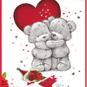 Valentine's Day Card for Wife - Snuggling Bears