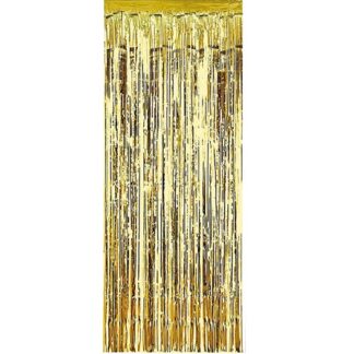 VARIETY OF COLORED FOIL FRINGE CURTAIN