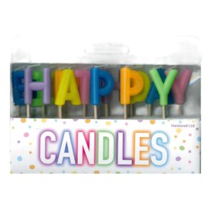 VARIETY OF COLORED 'HAPPY BIRTHDAY' LETTER CANDLES