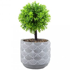 Variety of Faux Plant Flower Pot - Gray