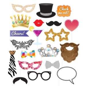 Variety Pack of Party Photo Props with Sticks