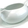 VINCI 550 ML PORCELAIN GRAVY BOAT WITH SAUCER