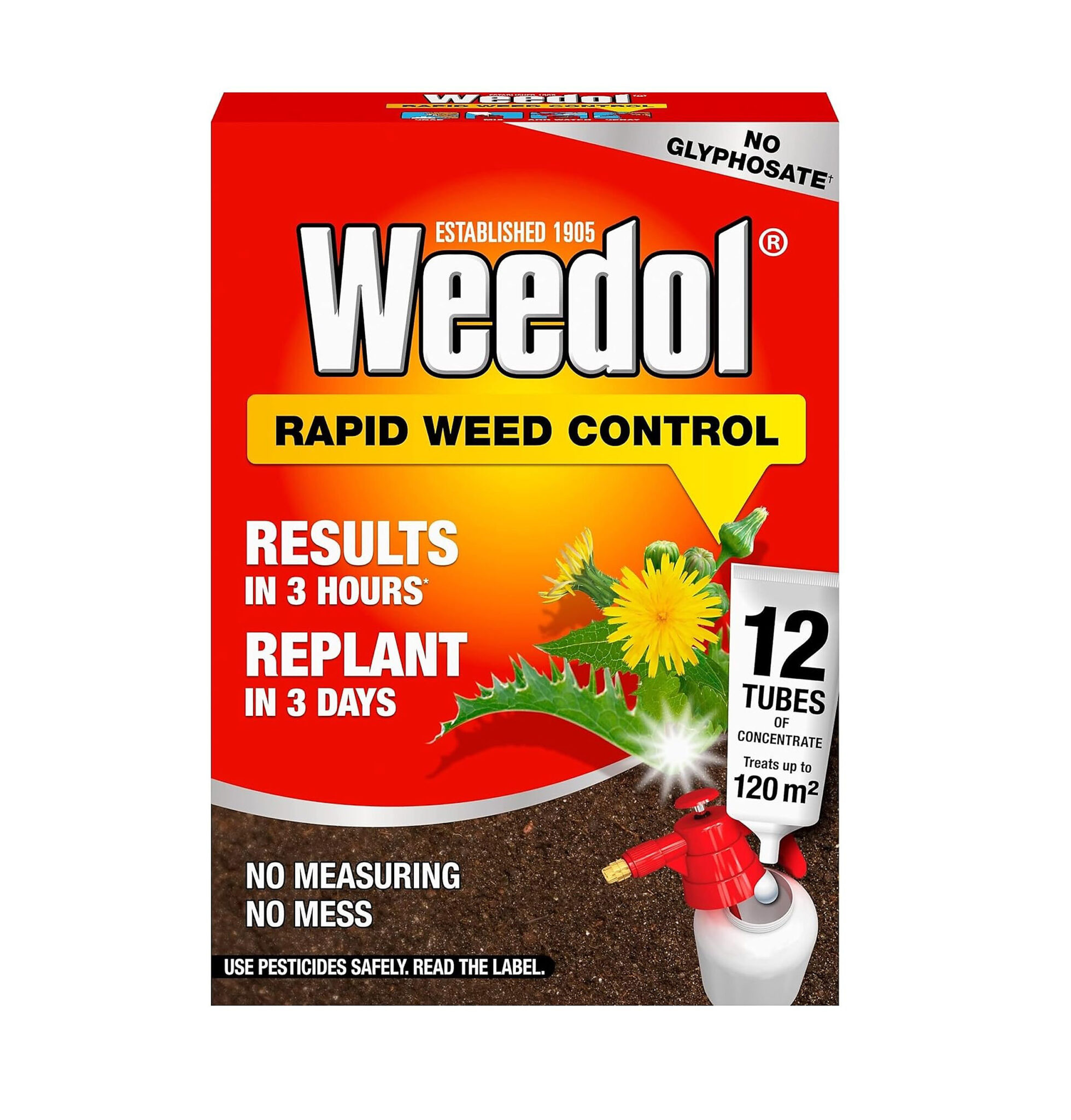 Weedol Rapid Weed Control Concentrate Tubes, Pack of 12
