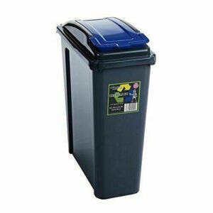 WHAM 25L Slimline Recycle It Bin with Lid in Graphite/Gen. Blue