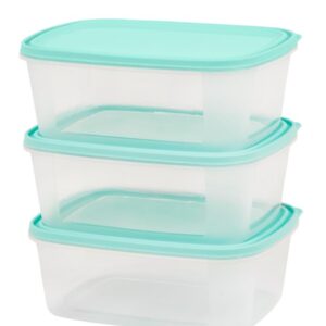 WHAM 3-Piece 2L Everyday Food Container Set with Clear/Assorted Lids