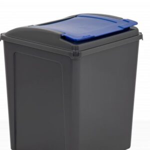 WHAM 50L Recycle Bin with Lid in Graphite/Blue