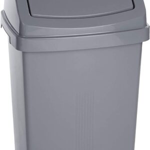 WHAM CASA 50L Silver Swing Trash Bin