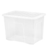 WHAM CRYSTAL 80L TRANSPARENT STORAGE CONTAINER WITH LID