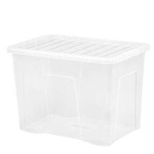 WHAM CRYSTAL 80L TRANSPARENT STORAGE CONTAINER WITH LID