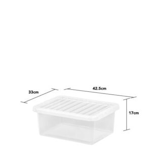 WHAM CRYSTAL CLEAR 17-LITER STORAGE BOX WITH LID