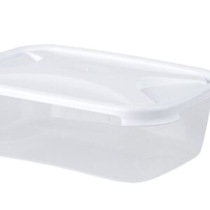 WHAM CUISINE 1.6L Rectangular Food Container with Clear/Ice White Lid