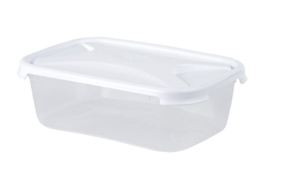 WHAM CUISINE 1.6L Rectangular Food Container with Clear/Ice White Lid