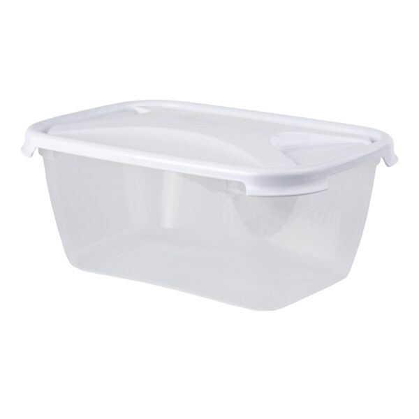 WHAM CUISINE 6L Rectangular Food Container with Clear/Ice White Lid