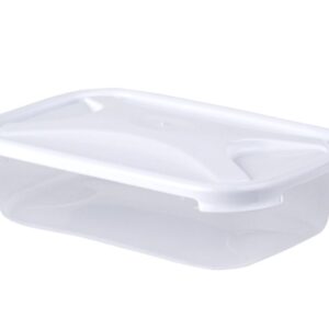 WHAM CUISINE 800ML RECTANGULAR FOOD CONTAINER WITH CLEAR/ICE WHITE LID