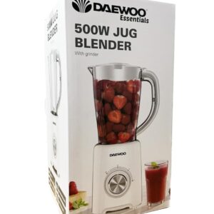 White 1.5L Daewoo Table Blender and Coffee Grinder