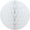 White 8-Inch/20cm Tissue Paper Honeycomb Pom Pom Decoration - Unique Party