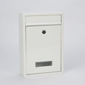 White Arboria Metal Mailbox / Letterbox