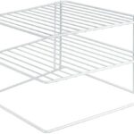 White Corner Plate Rack 25x25x19cm by METALTEX SILOS